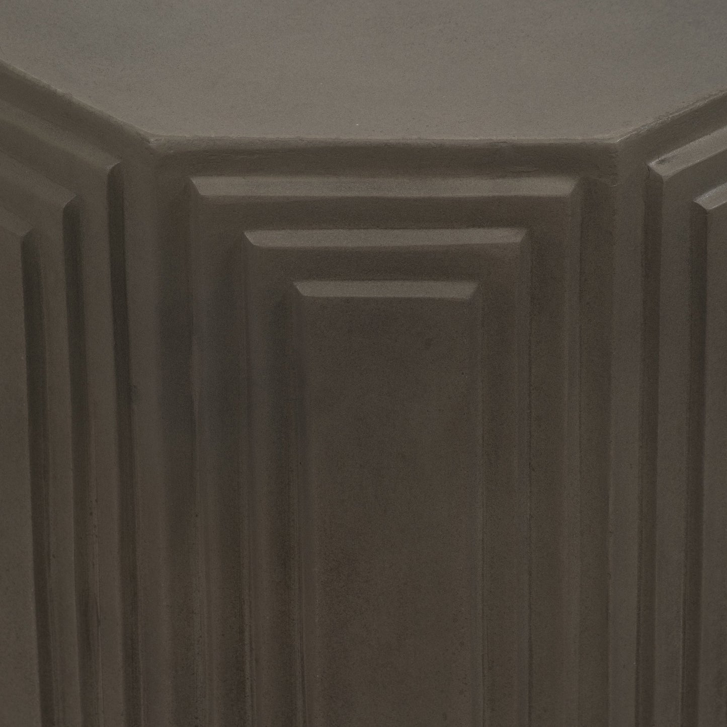 Concrete, 18" Geometric Accent Table, Dark Grey