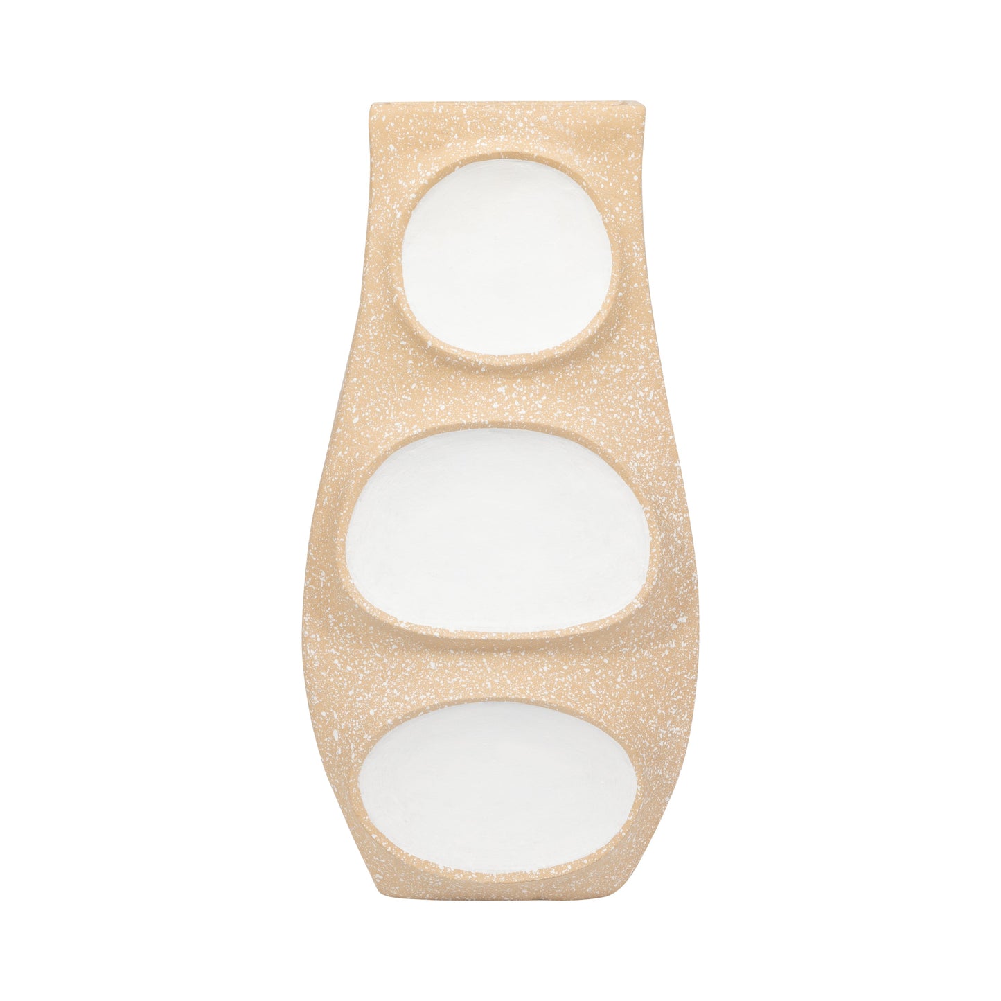 Ecomix, 19" Big Polka Dot Vase, Ivory