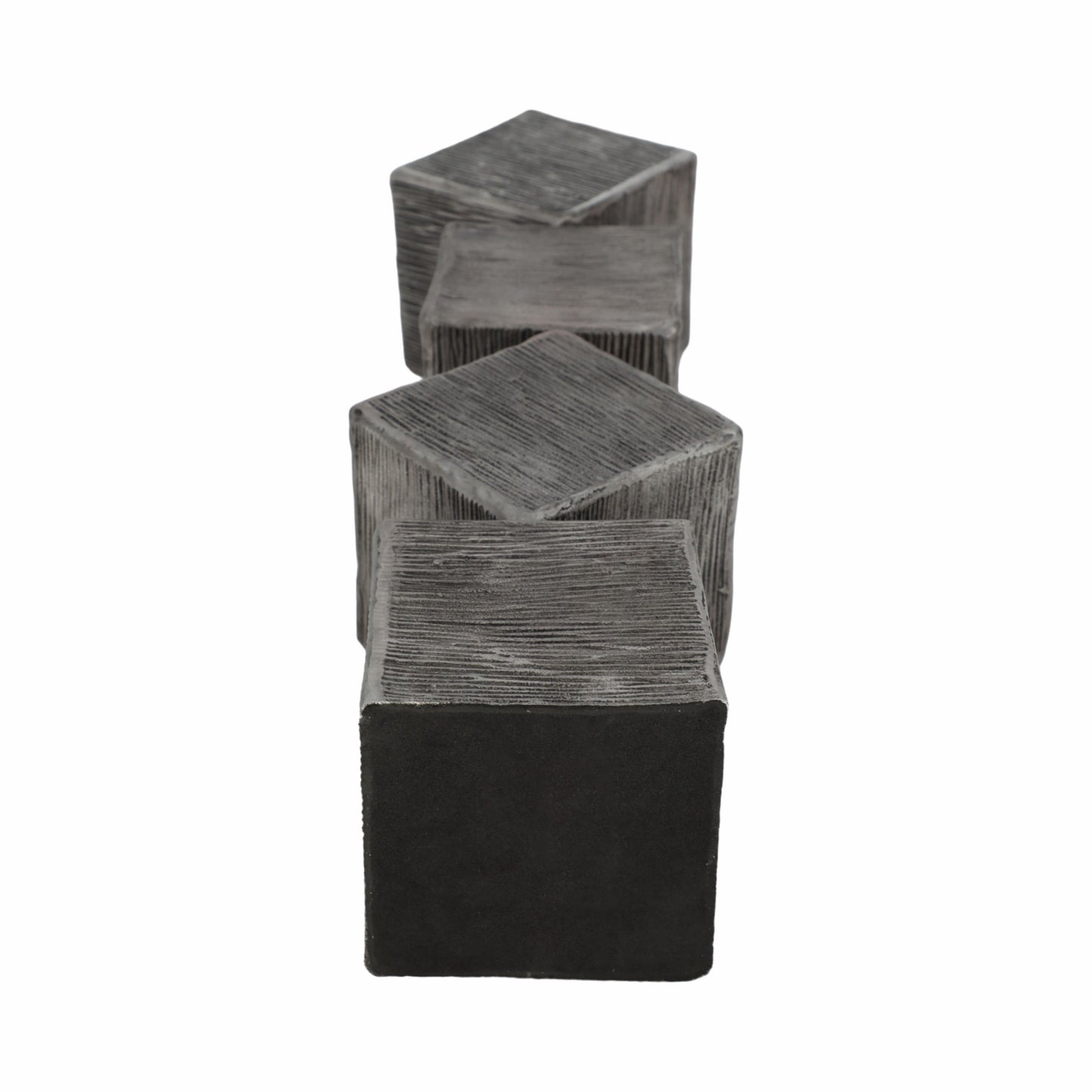 25" Lyon Large Silver Cube Statuary