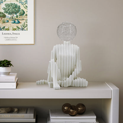 EV19752  18" MEIRA LEAF TOPPER GLASS BOTTLE( Sagebrook Home  )