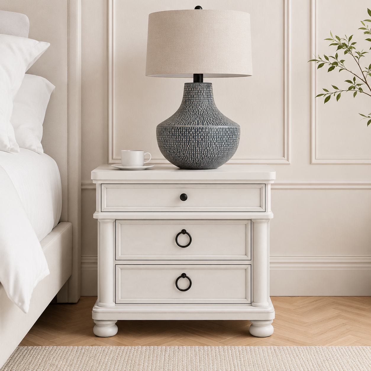 Chadworth Three Drawer Night Stand