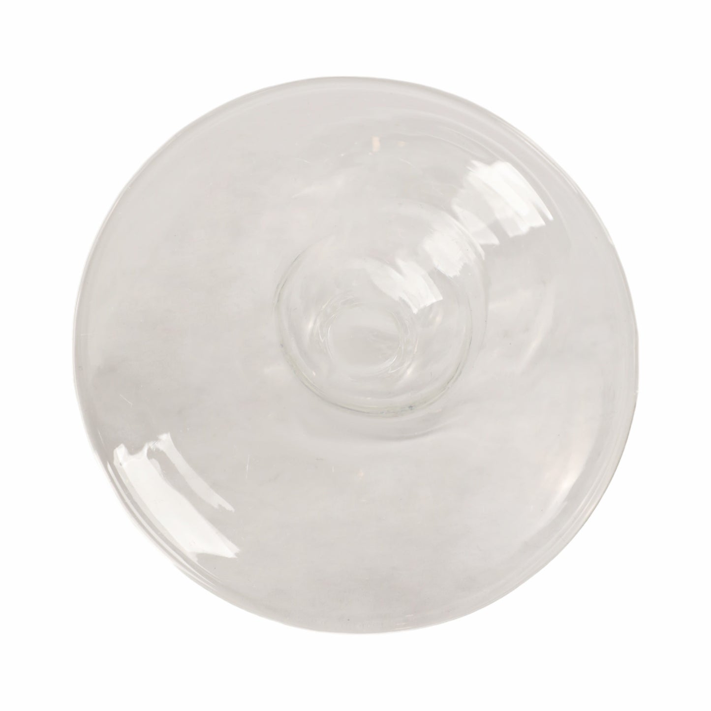 7" Vintage Glass Taper Candle Holder, Clear