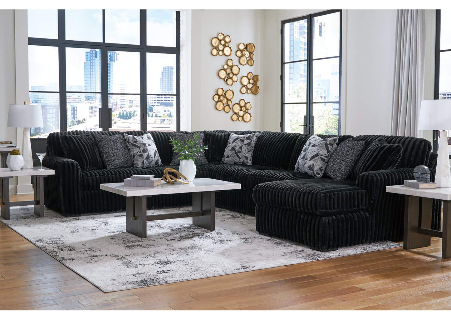 98103S3 Midnight-Madness 4-Piece Sectional with Chaise