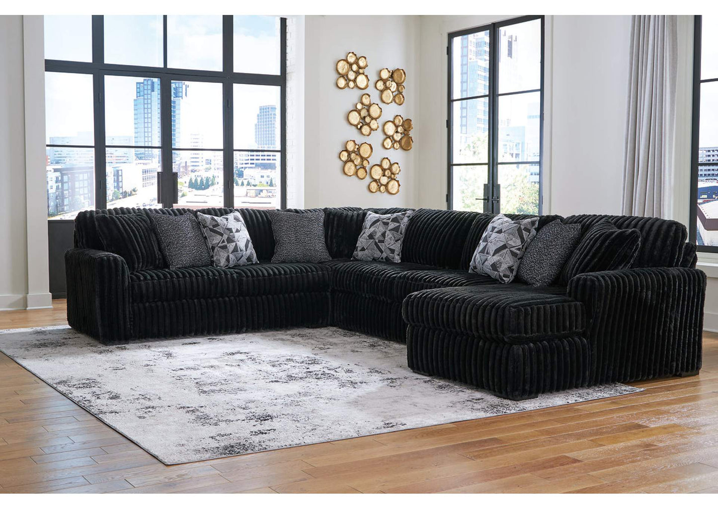 98103S3 Midnight-Madness 4-Piece Sectional with Chaise