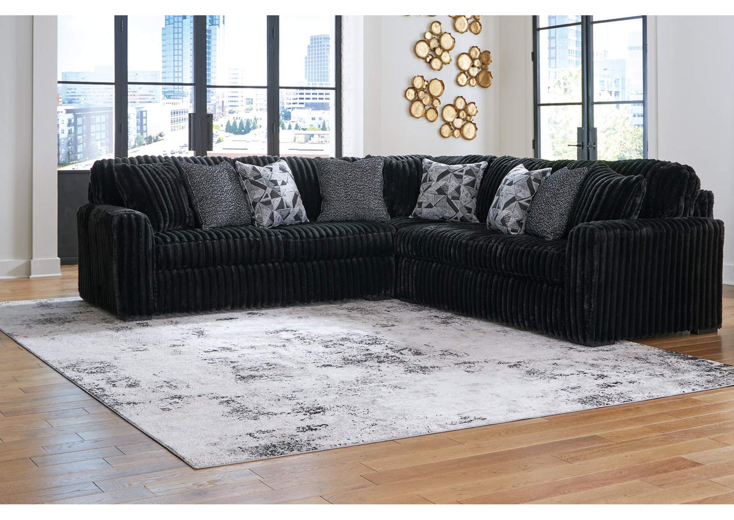 98103S4 Midnight-Madness 4-Piece Sectional with Chaise