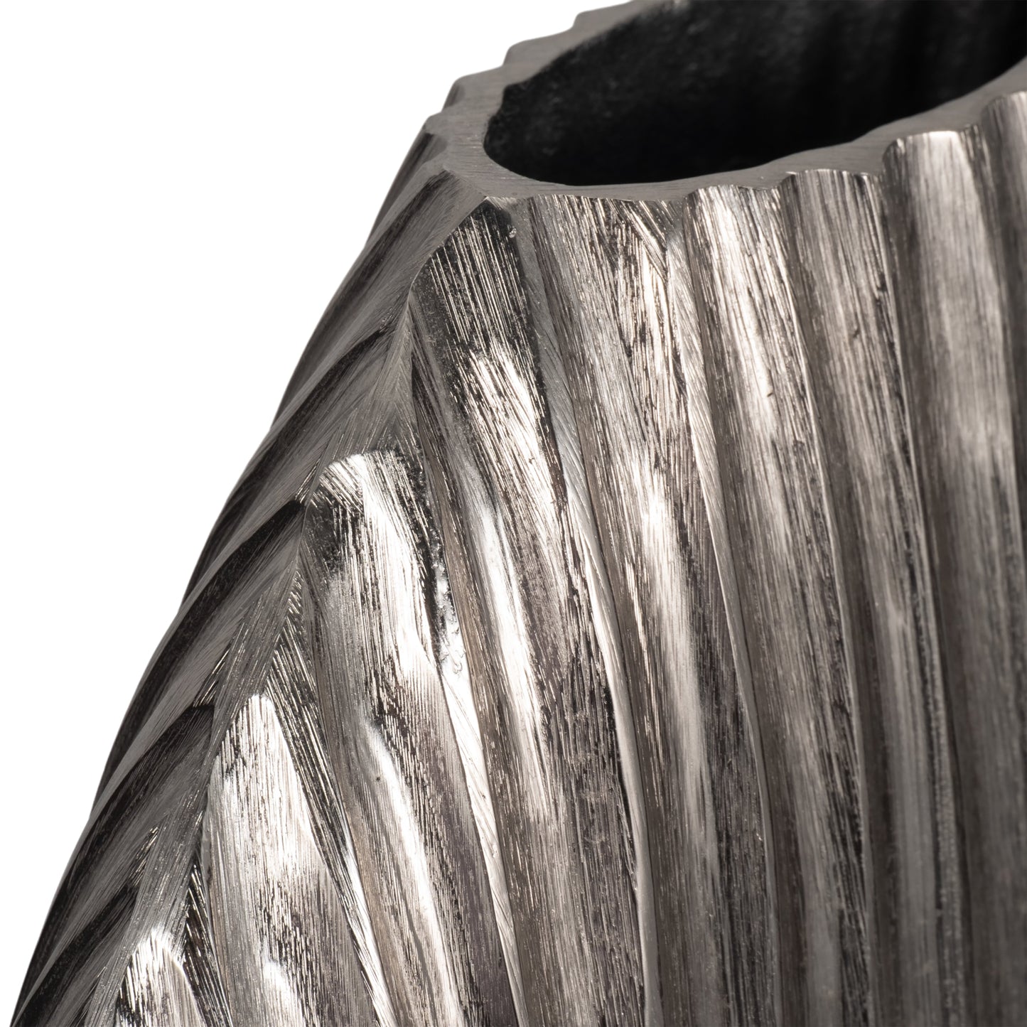 EV19178-02 |Metal, 13" Forli Medium Silver Vase