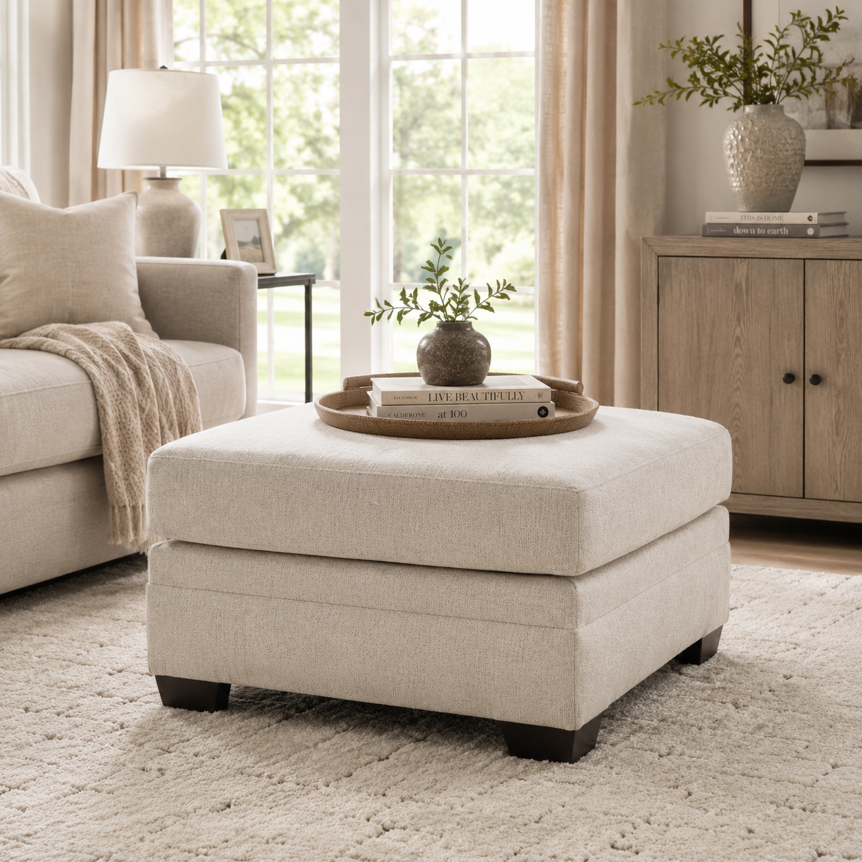 Mandi Point Oversized Accent Ottoman