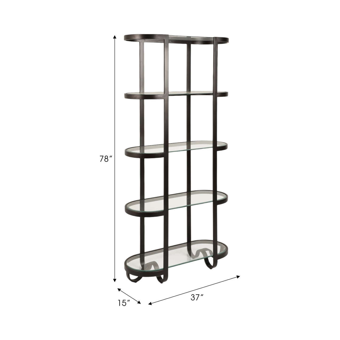 78" Anthem Forged Metal Etagere Shelf