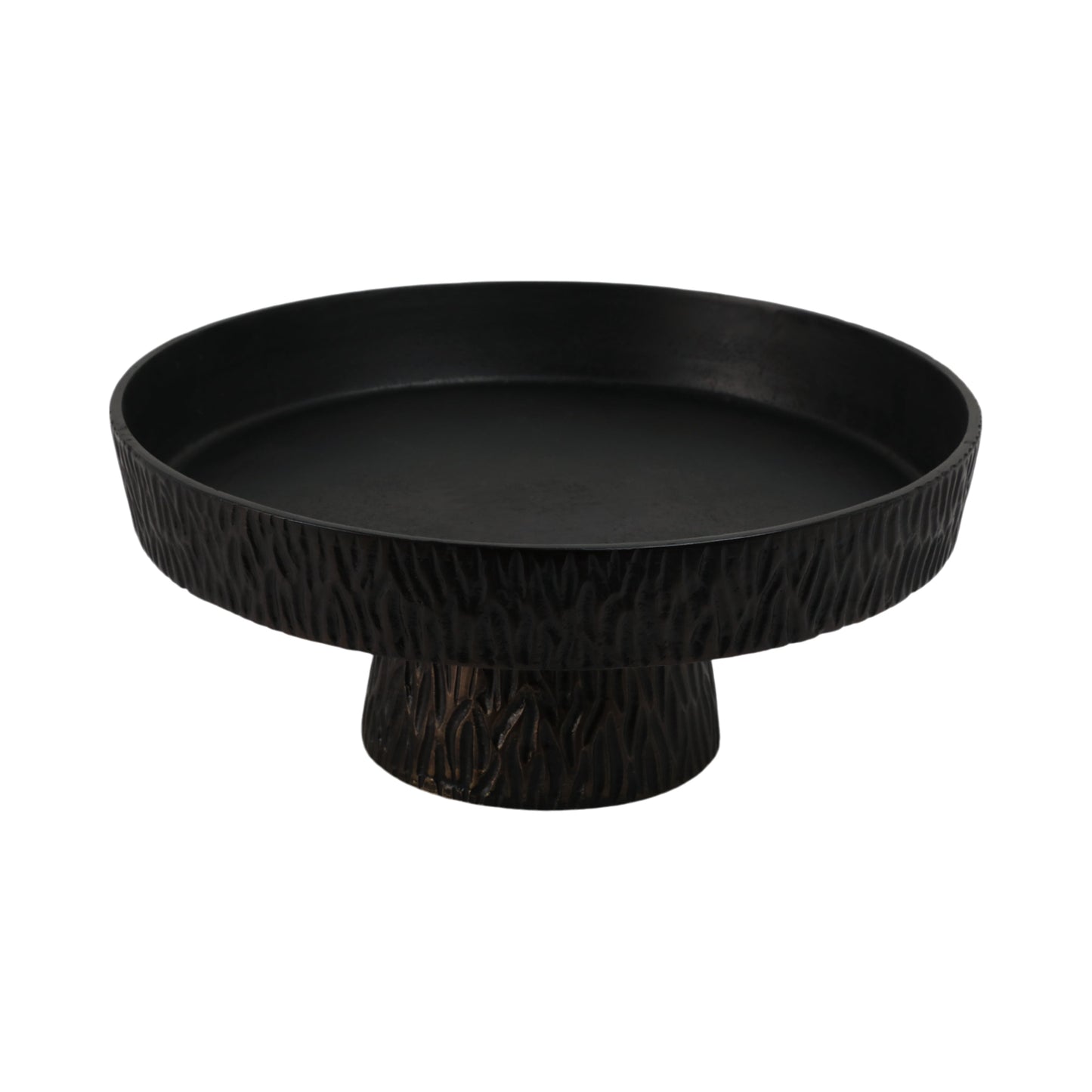 EV19193 |14" Cali Metal Pedestal Tray, Black