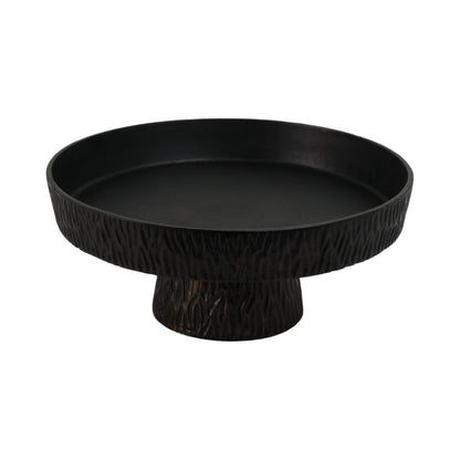 EV19193 |14" Cali Metal Pedestal Tray, Black