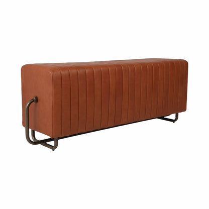 60" Felix Real Leather Bench