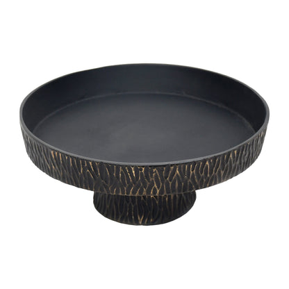 EV19193 |14" Cali Metal Pedestal Tray, Black