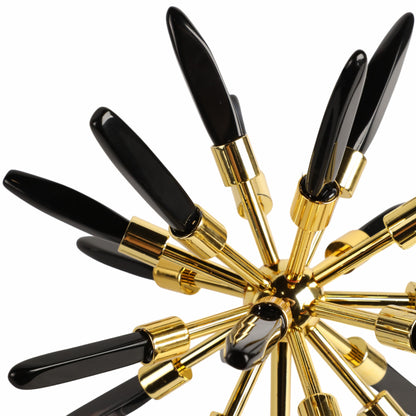 16" Darra Small Black Stone Starburst Statuary