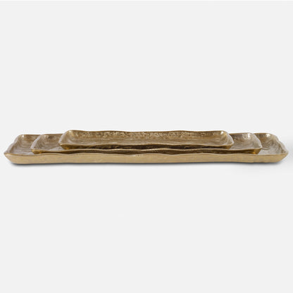 Artisan Trays, Antique Gold, S/3