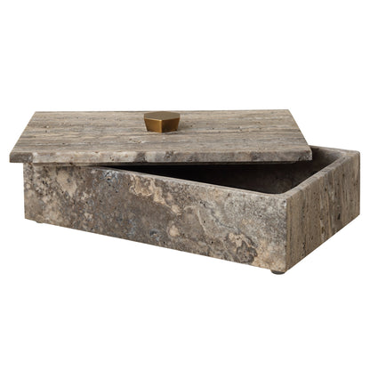 Griseus Travertine Stone Box