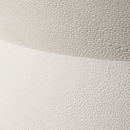 Luxe White Shagreen Round Box