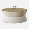 Luxe White Shagreen Round Box