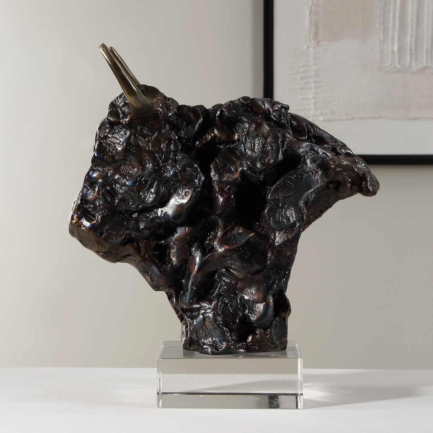 Bison Bust Bronze Sculpture