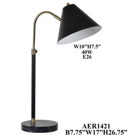 CVAER1421 | Office Lamp, with black marble base