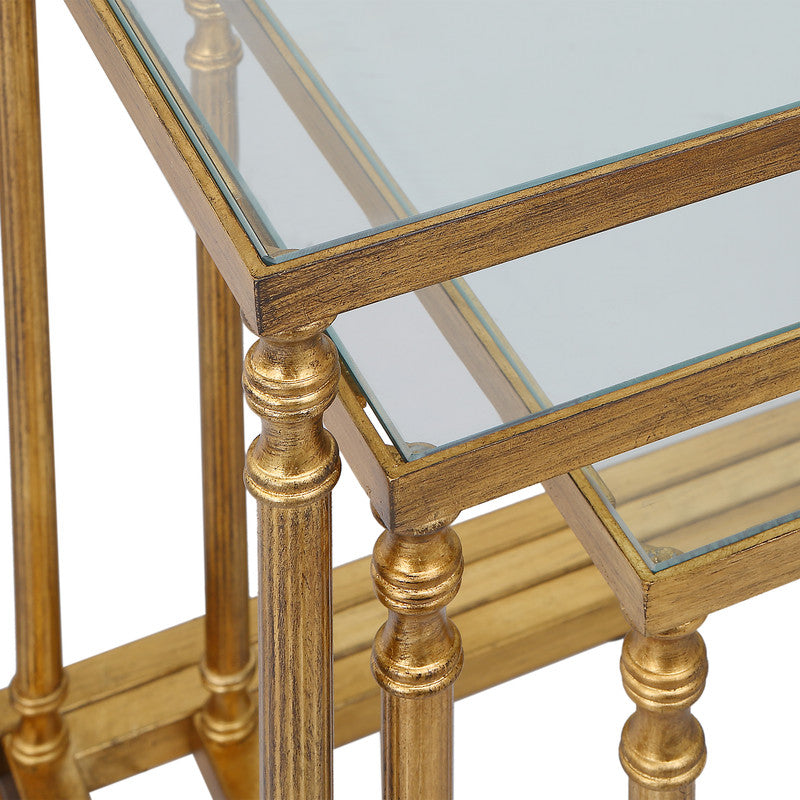 24067-N-UTT |Henzler 62 W x 46 H x 63 D Nesting Table - Mirror Top