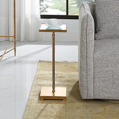 24068-SL-UTT | Henzler 26 W x 60 H x 26 D Square Accent Table with Mirror Top