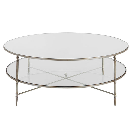 24303-SL-UTT| Henzler Round Coffee Table with Mirror Top