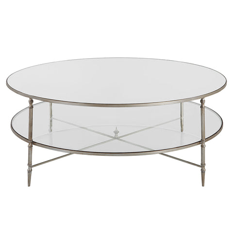 24303-SL-UTT| Henzler Round Coffee Table with Mirror Top