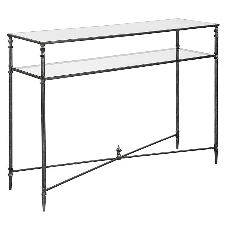 24278-C-UTT |Henzler 114 W x 83 H x 35 D Rectangle Console Table with Mirror Top