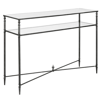 24278-C-UTT |Henzler 114 W x 83 H x 35 D Rectangle Console Table with Mirror Top