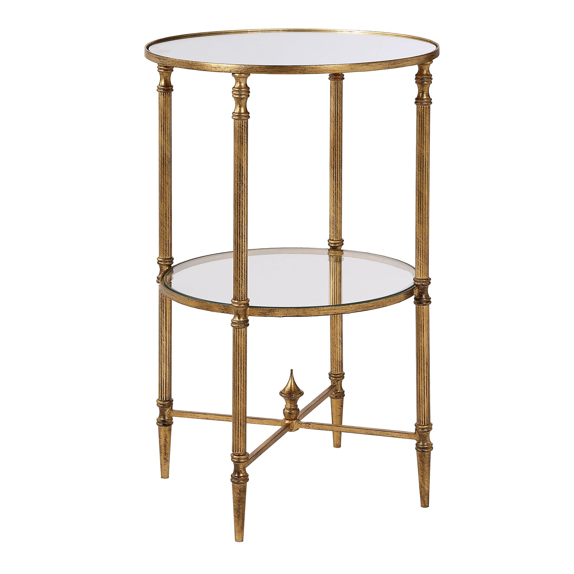 Henzler 40 W x 63 H x 40 D Round Accent Table with Mirror Top