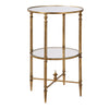 24289-UTT | Henzler 40 W x 63 H x 40 D Gold Round Accent Table with Mirror Top