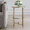 24289-SL-UTT | Henzler 40 W x 63 H x 40 D Gold Round Accent Table with Mirror Top