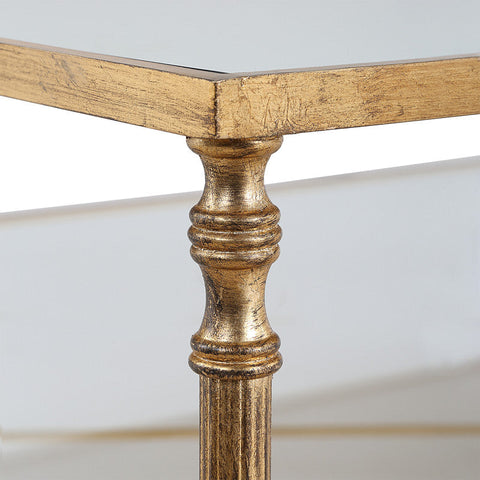 24292-SL-UTT | Henzler 169 W x 48 H x 108 D Gold Rectangle Coffee Table with Mirror Top
