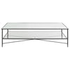 24292-UTT | Henzler 169 W x 48 H x 108 D Gold Rectangle Coffee Table with Mirror Top