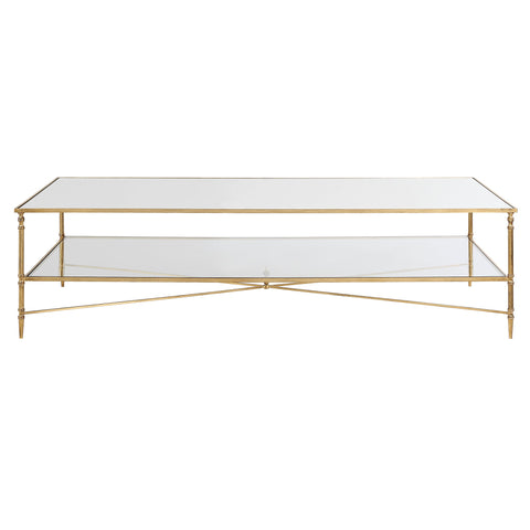 24293-UTT |Henzler 181 W x 48 H x 91 D Rectangle Coffee Table with Mirror Top