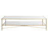 24293-UTT |Henzler 181 W x 48 H x 91 D Rectangle Coffee Table with Mirror Top