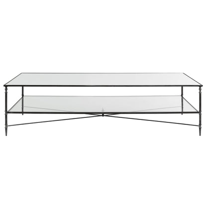24293-N-UTT |Henzler 181 W x 48 H x 91 D Rectangle Coffee Table with Mirror Top