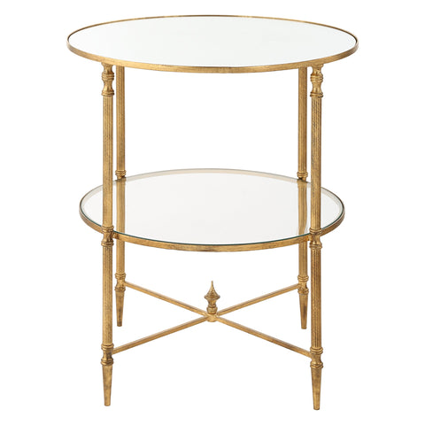 24297-UTT | Henzler 55 W x 66 H x 55 D Round Accent Table with Mirror Top