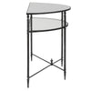 24304-N-UTT | Henzler 91 W x 76 H x 45 D Demilune Console Table with Mirror Top