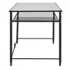 Henzler 132 W x 76 H x 71 D Rectangle Desk with Mirror Top-black