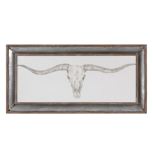 Western Skull Mount Framed Print