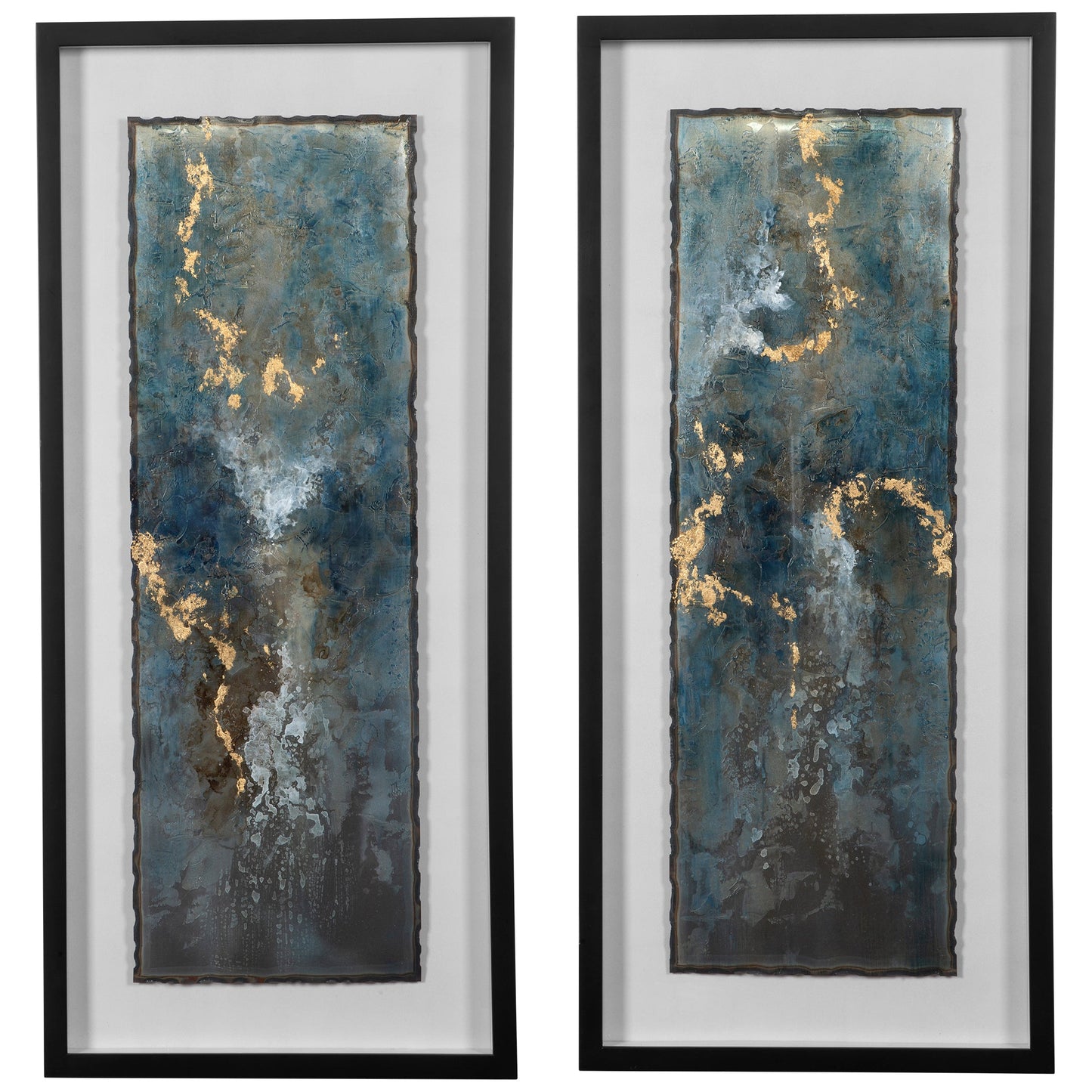 Glimmering Agate Framed Prints, S/2