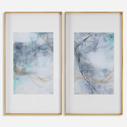 Undulating Oro Framed Prints, S/2, 2 Cartons