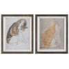 Cat and Study of a Cat Framed Prints, S/2