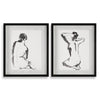 Bathers Framed Prints, S/2