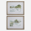 Serene Lake Framed Prints, S/2