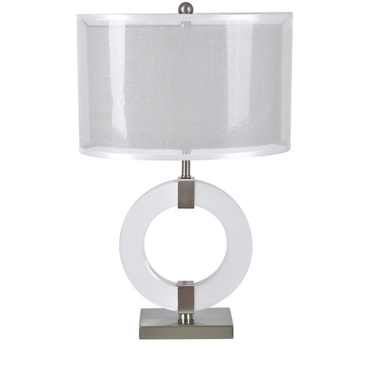 CVAZBS092  32''H GLASS TABLE LAMP WITH 19X19X11''SHADE( Crestview  )