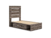 Ashley Homestore | Urbanoore Twin Panel Bed with Storage