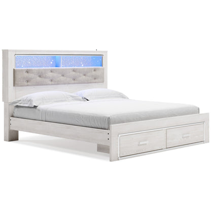 Ashley Homestore | Altyra - King Upholstered Bookcase Bed with Storage