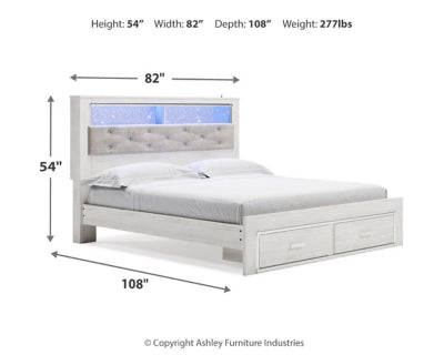 Ashley Homestore | Altyra - King Upholstered Bookcase Bed with Storage
